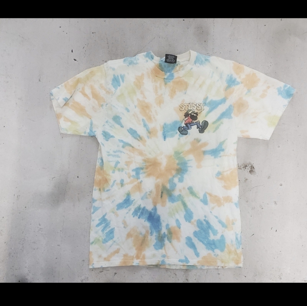 Stussy Mr. Natty Tee in White & Blue. - Picture 8 of 12